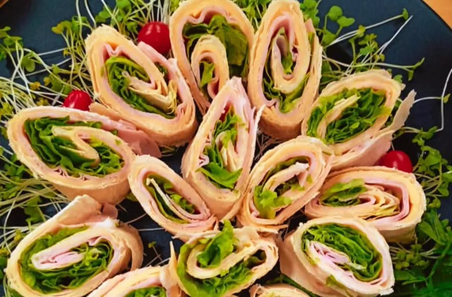 Wrap de peito de peru fatiado